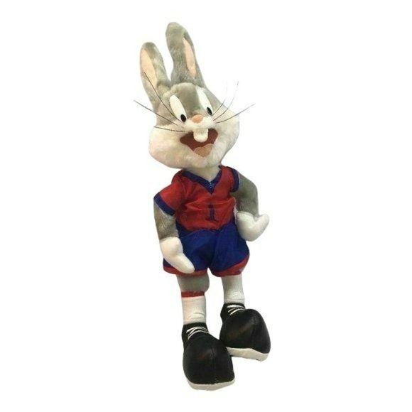 Bugs Bunny Warner Brothers LOONEY‎ TUNES  PLUSH Red vintage 90s - Picture 5 of 6